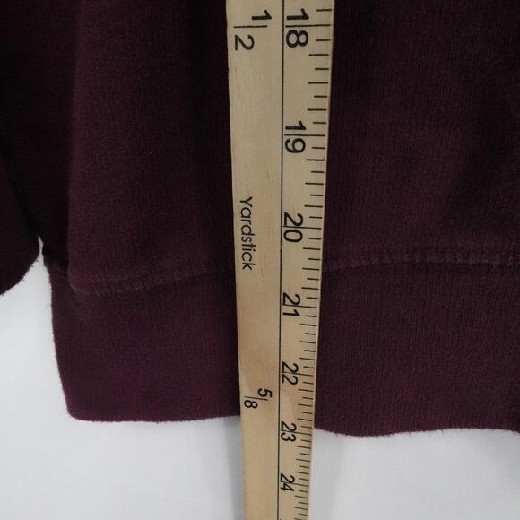 James Perse Sweater Womens 0 Burgundy Pullover Crewneck Preppy Casual Lounge - Picture 13 of 15